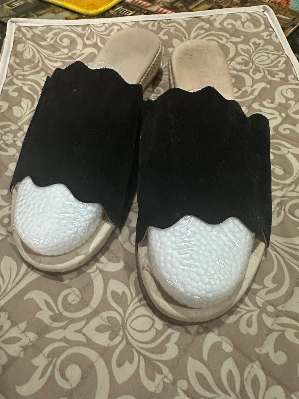 Eric Michael Black suade Slide Sandals - Women's Casual Mule. Spain size 40